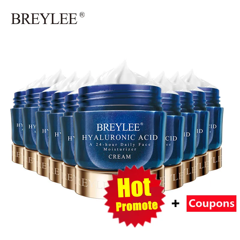 

BREYLEE Hyaluronic Acid Moisturizer Face Cream Whitening Smoothing Nourishing Shrinking Pores Skin Care ​Cream Korean Cosmetics