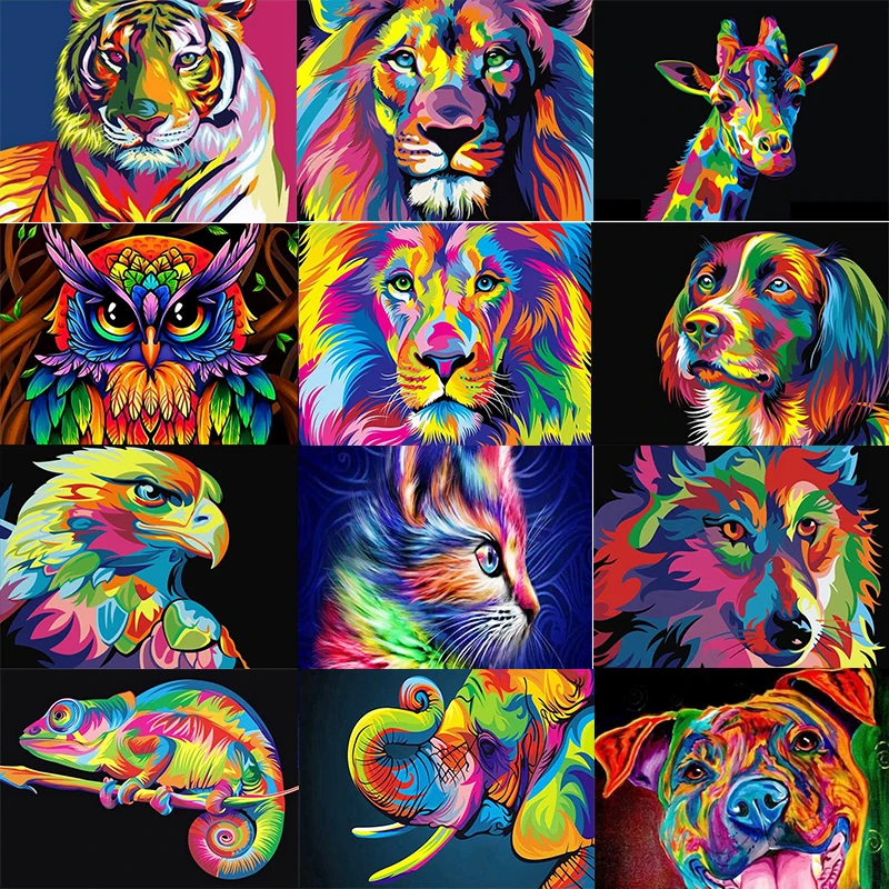 

5D Diamond Painting Round Square Drill Crafts Kits DIY Animals Mosaic Embroidery Diamond Painting For Family Decor Unique Gift