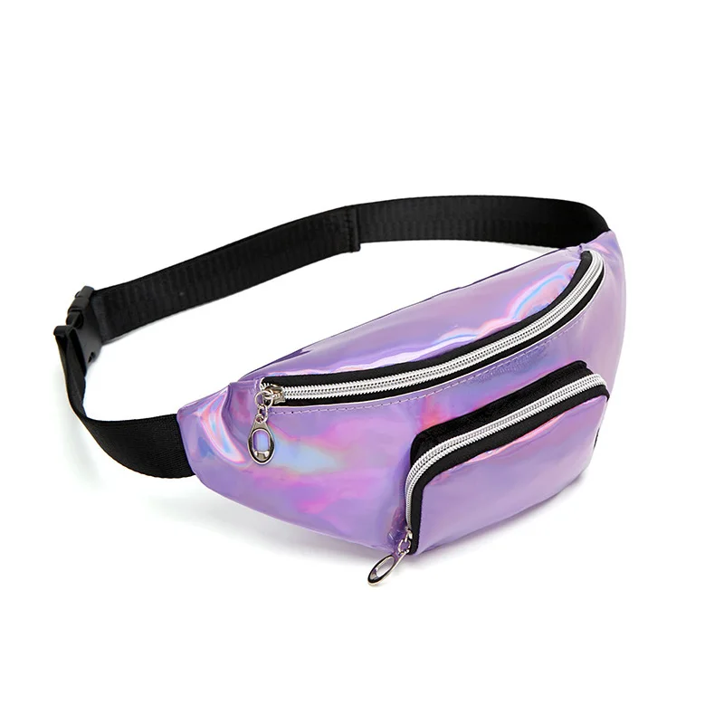 Purple Waist pack Женская поясная сумка, Кожаная поясная сумка, PU нагрудная сумка, Женская вместительная сумка-банан, сумка через плечо, сумка-бум, сумки-мессенджеры - Цвет: Purple Waist pack