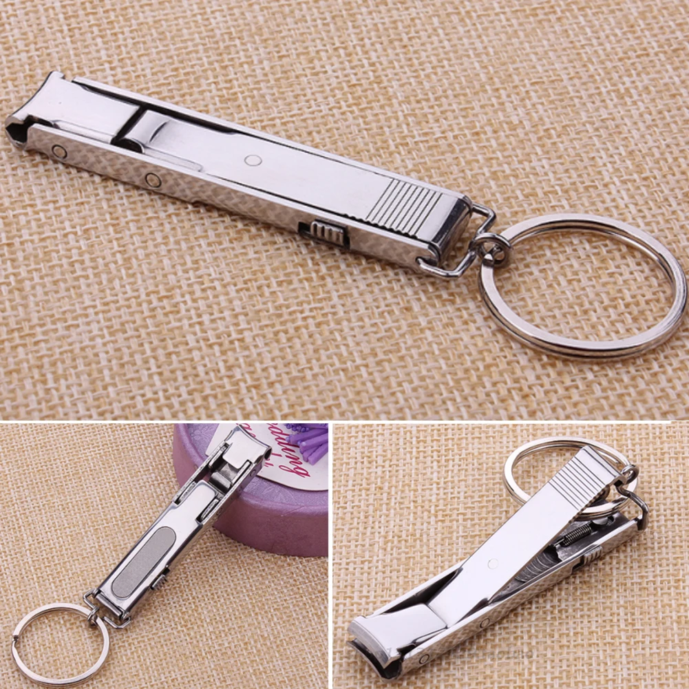 Прочный карман с кольцом для ключей тонкий клипер ногтей Rustproof из нержавеющей