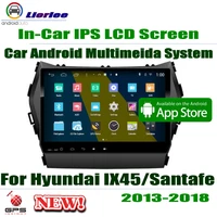 car android player 9 ips lcd screen for hyundai ix45 santafe 2013 2018 car gps navigation radio amp bt sd usb aux wifi