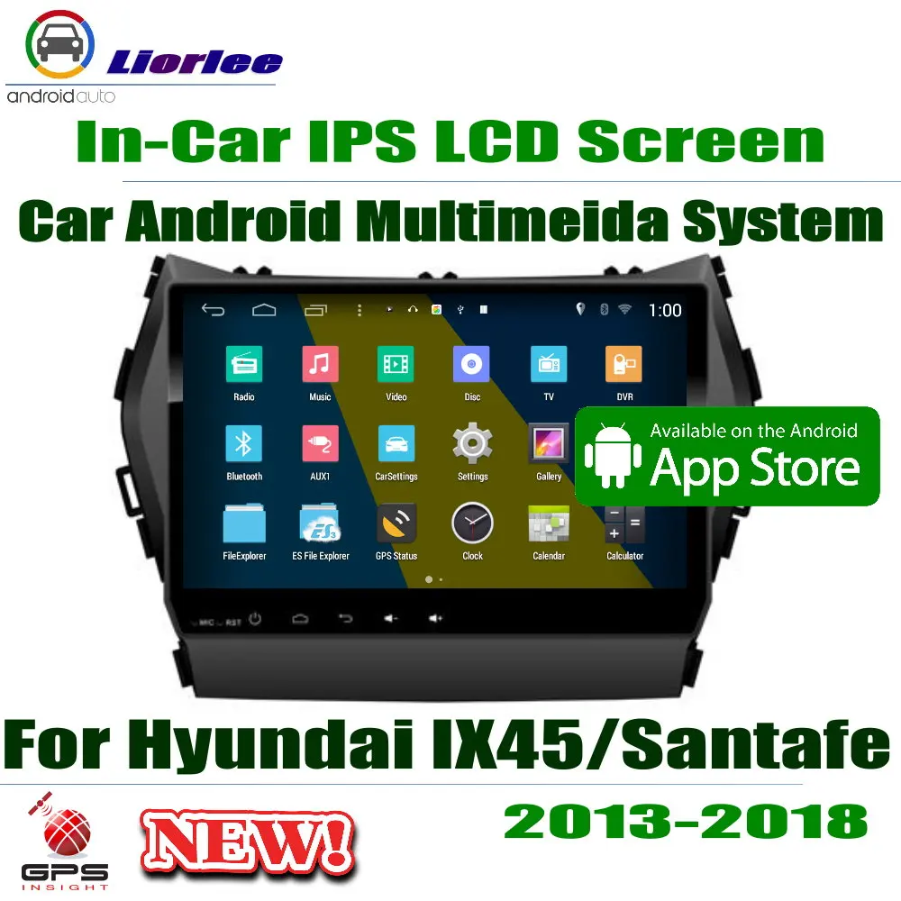 Автомобильный Android плеер 9 &quotIPS ЖК экран для Hyundai IX45 / Santafe 2013 2018 автомобильный
