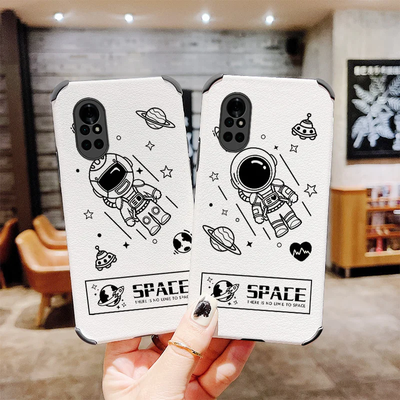 

Caring Spaceman Phone Case For Huawei Nova8 8Pro 8SE Nova 7 7Pro 7SE 6 6se 5 5Pro 5Z 5I 5Ipro 4 4E Cover
