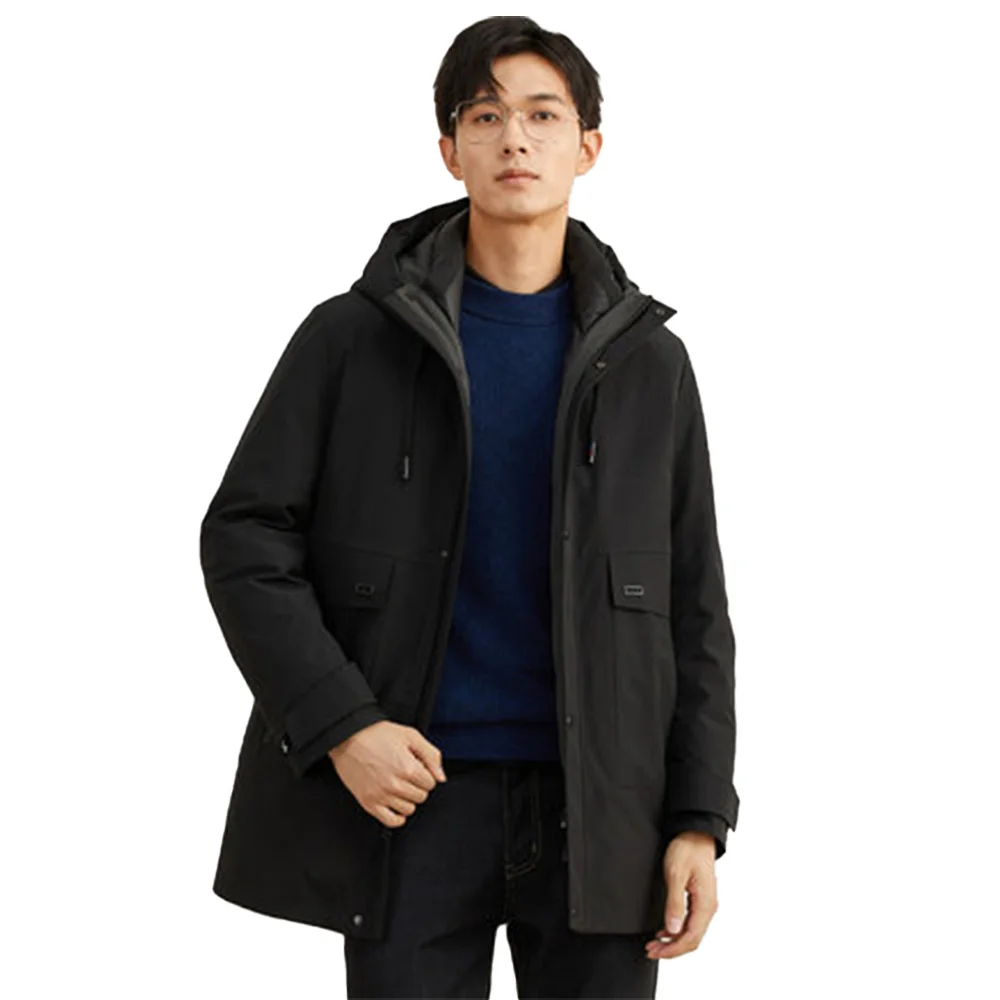 

Winter Men's Down Jacket Detachable Clothes Mid Length Coat To Keep Warm Fashion And Leisure