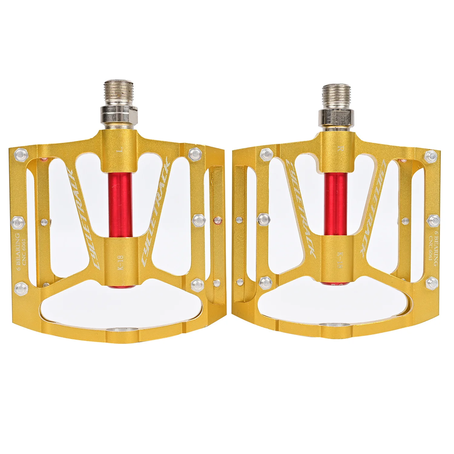 Велосипедные педали с 3 подшипниками ультралегкие алюминиевые радужные плоские