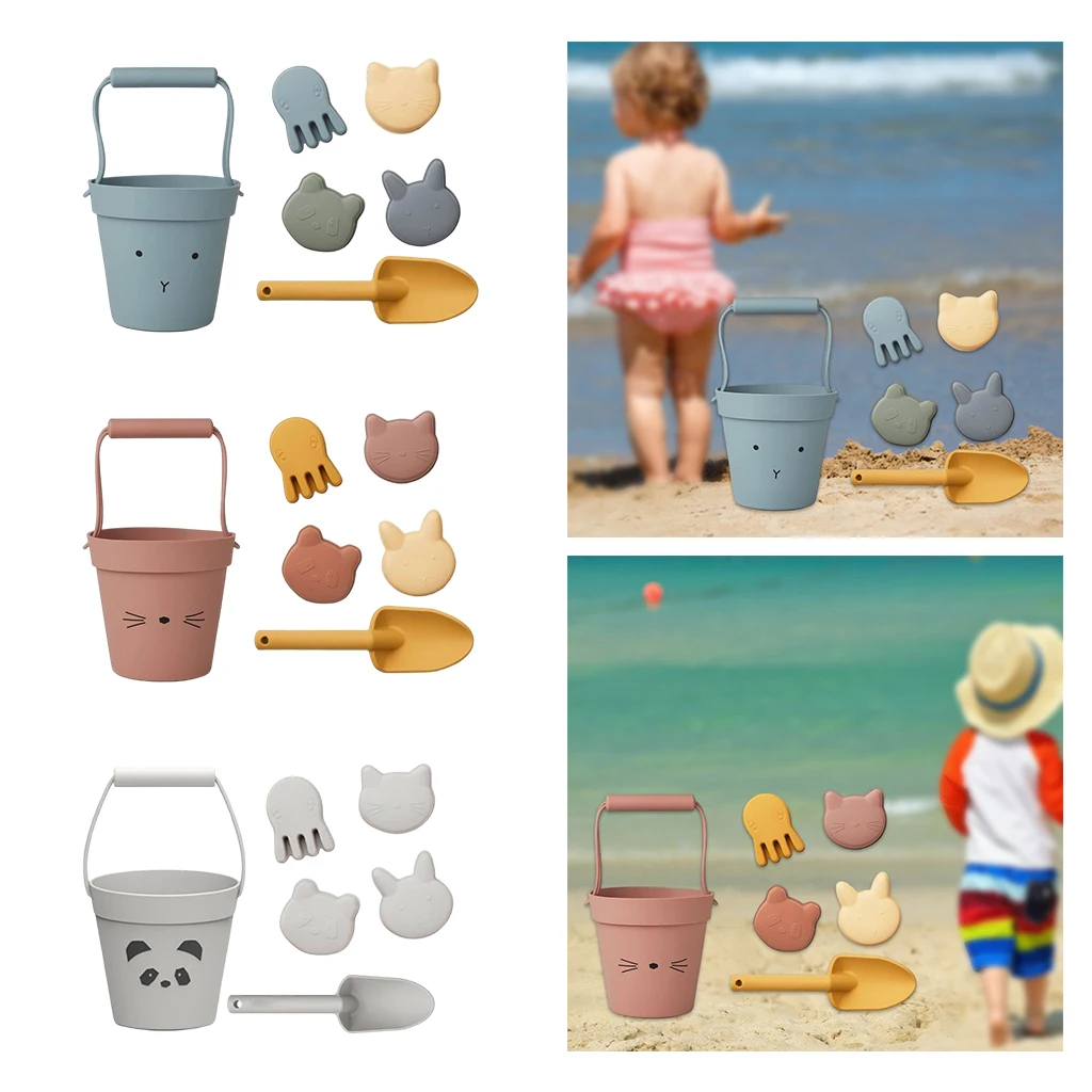 

6pcs Summer Beach Toys Sand Bucket Summer Sand Tool Playset Garden Sand Toys