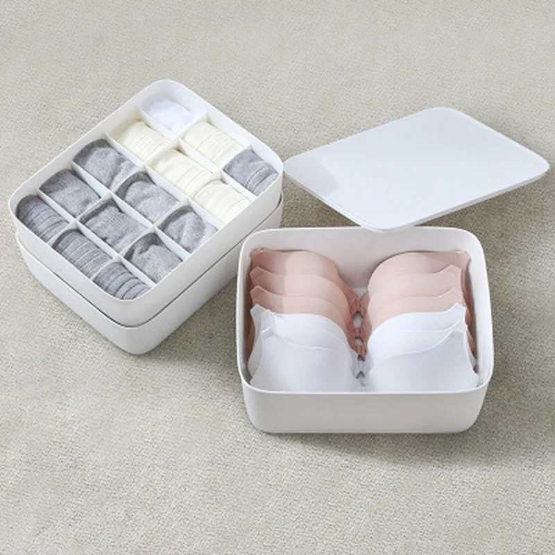 

Innovative underwear storage box plastic square bra underwear socks storage drawer type storage box dormitory storage artifact