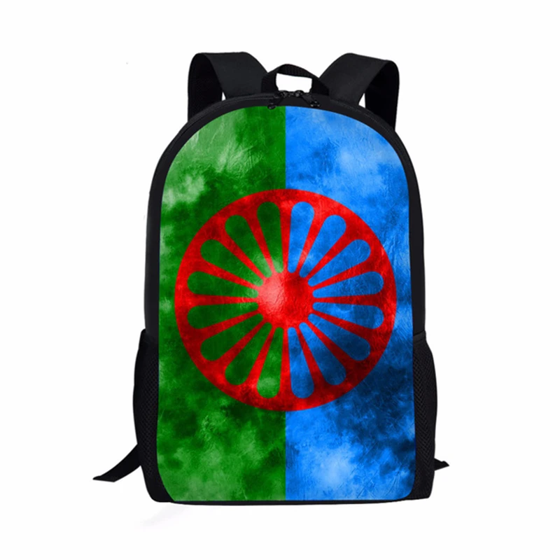 

Fashion Romany Roma Travellers Flags Printing School Bags For Teenager Boys Girls Kids Backpacks Student Book Bag 16” Schoolbag
