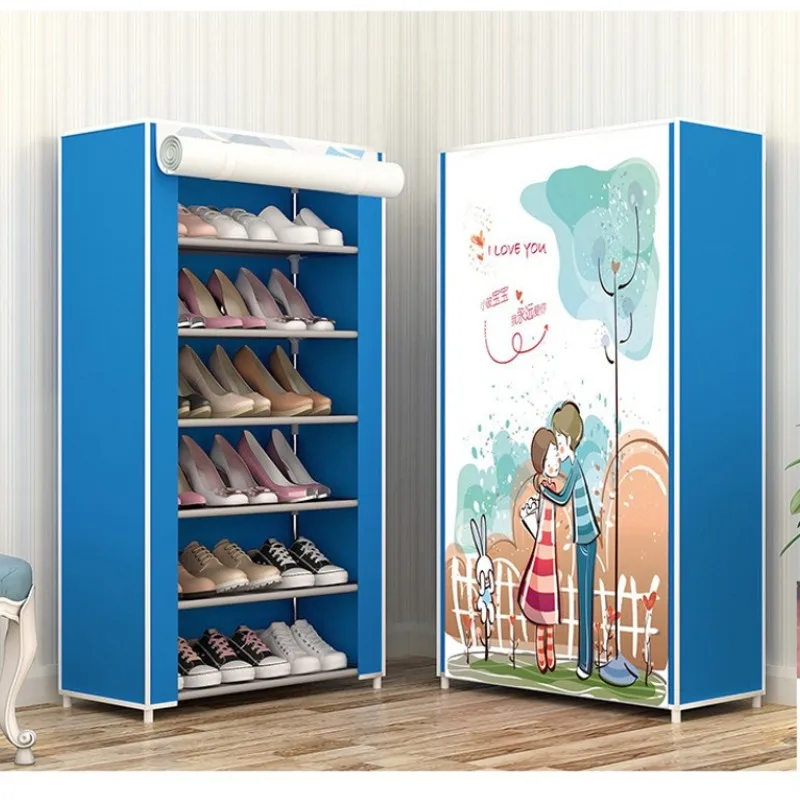 

10-слойный Пылезащитный портативный стальной составной стеллаж для обуви