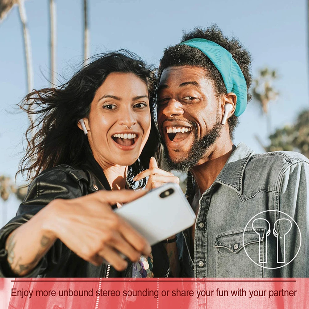 

New Sport Wireless Headphone Bluetooth 5.0 IPX7 Waterproof Earphones Charging Case LED Display HD Stereo Built-in Mic Earphones