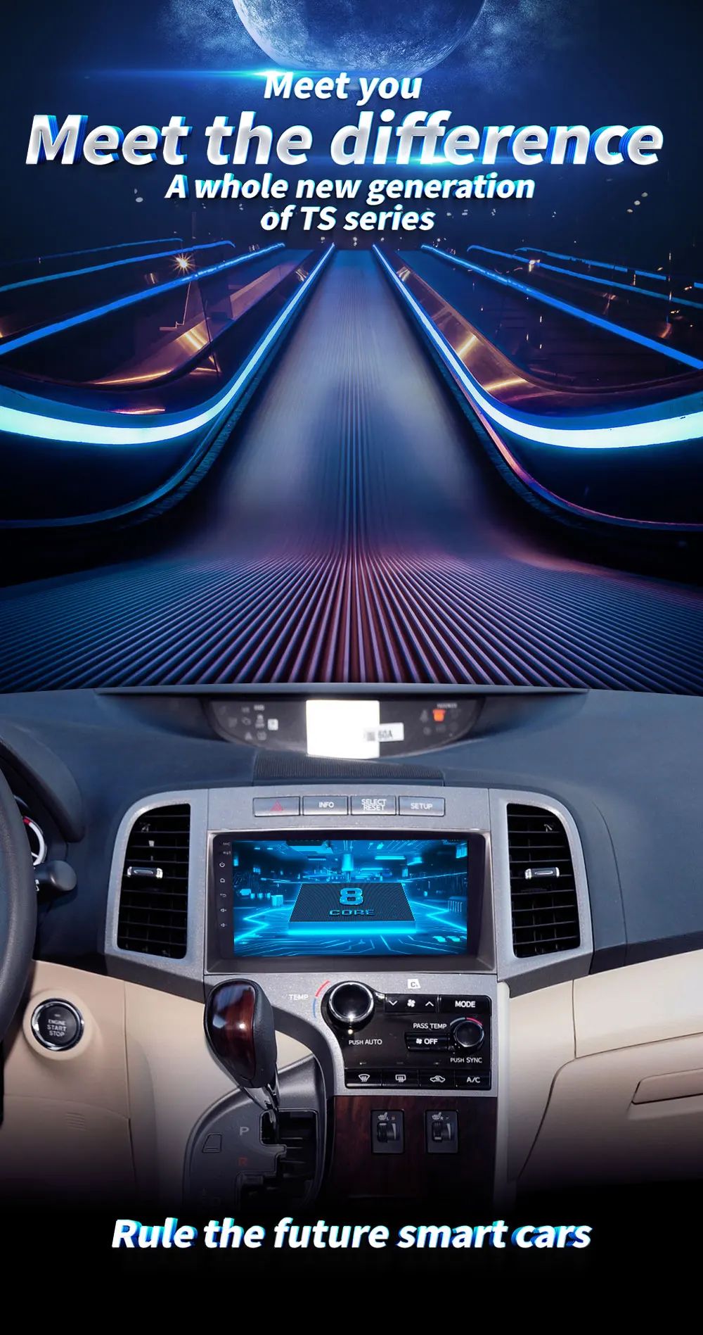 4G LTE чистая навигация плеер android 8,1 система стерео для Toyota Vista venza 2009-2013 лет gps мультимедиа плеер радио