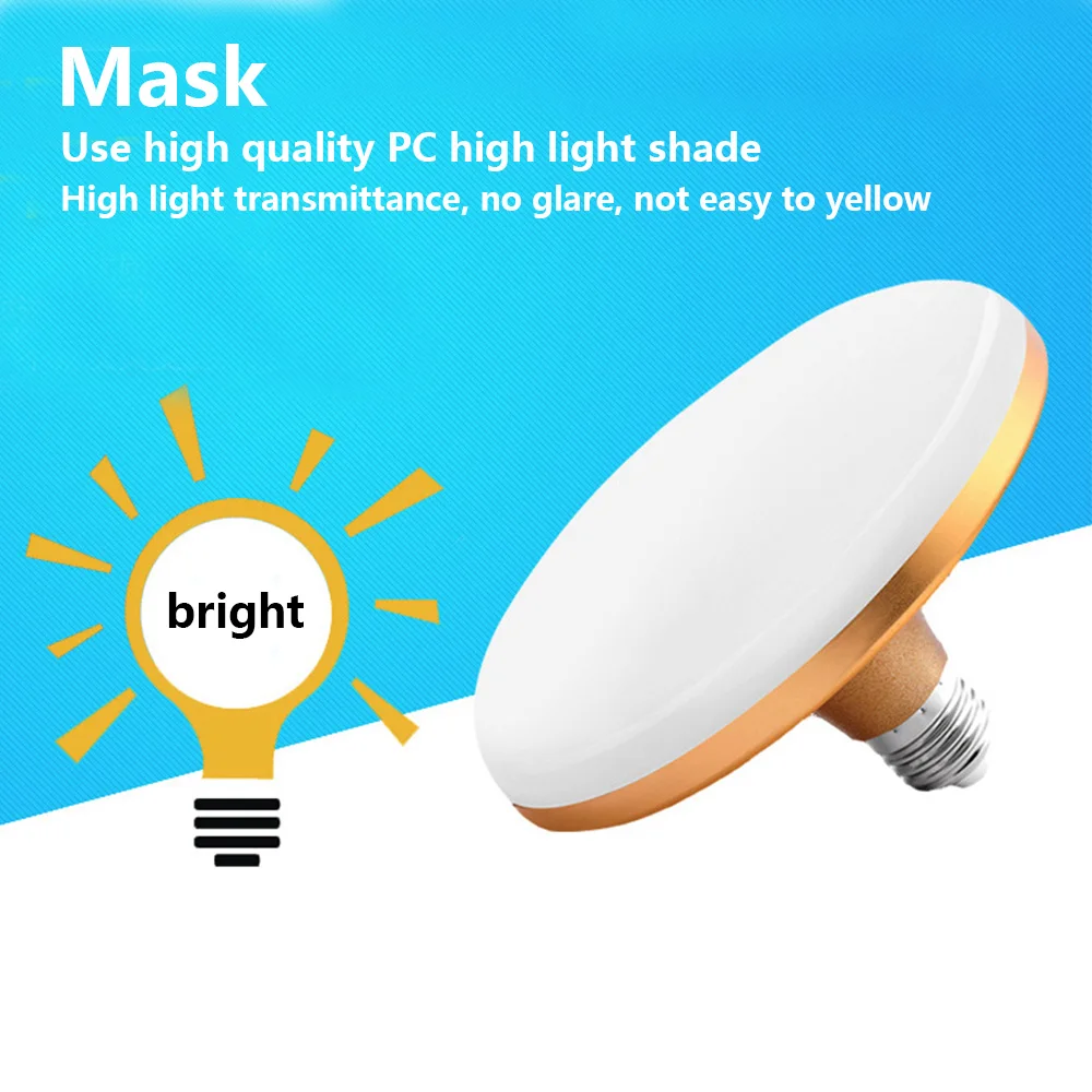 

50WLED Bulb 220V 12W / 18W / 24W / 36W / 50W Local Gold Led Flying Saucer Light For Home Lighting Energy Saving Lamp