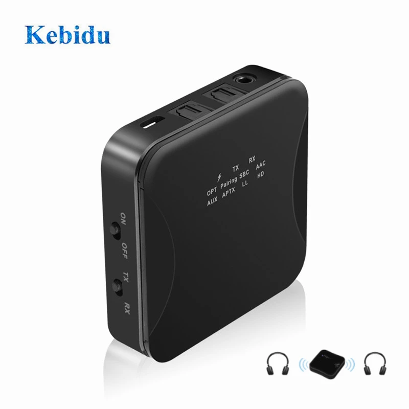 KEBIDU беспроводной Bluetooth 5 0 приемник передатчик CSR8675 HD APTX LL аудио Музыка 3 мм AUX