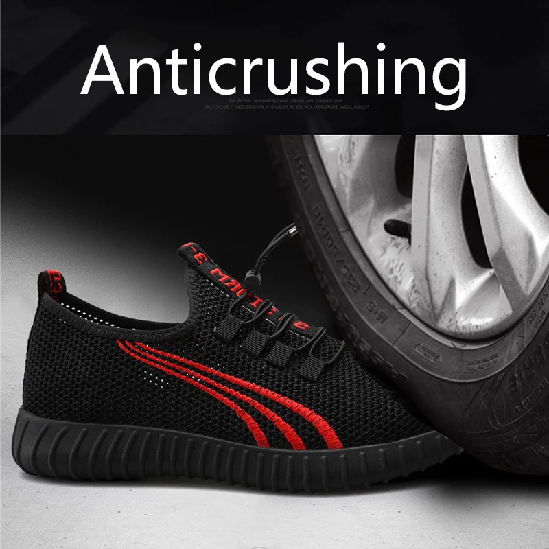 Мужская защитная обувь со стальным носком Легкие кроссовки унисекс для работы