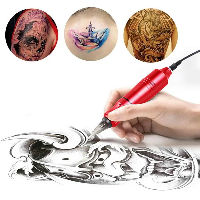 Один шт тату машина ротационная ручка Гибридный Перманентный макияж Мощный