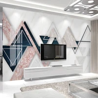 custom photo mural papel de parede 3d geometric marble tv background wall painting living room bedroom wall papers home decor