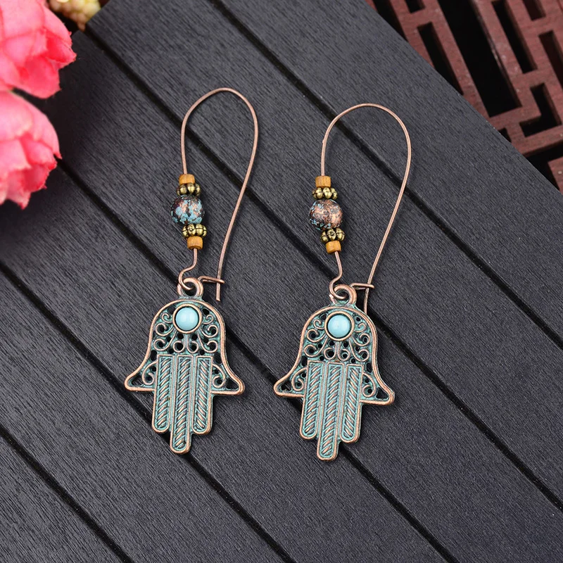 Картер Лиза Индийский Племенной ржавый колокольчик филигранные Висячие серьги