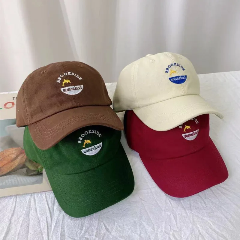 

Женская винтажная бейсболка, однотонная Кепка с вышивкой и принтом животных, дизайнерская простая Кепка От Солнца, для улицы, на лето