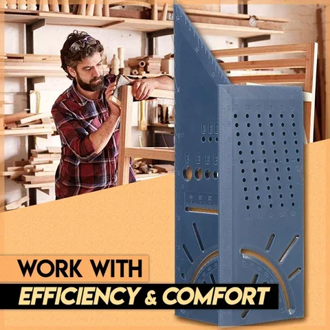 Mintiml Многофункциональный копировщик контуров 5/10 дюймового измерительного линейки для плитки, ламината и формирования края дерева.