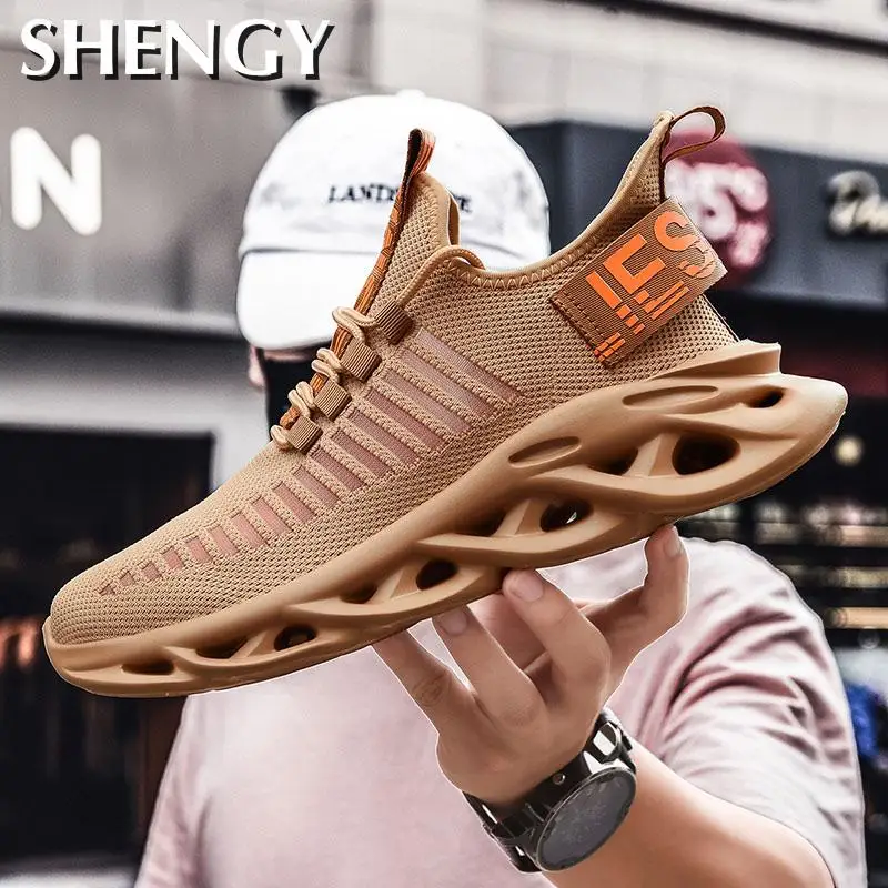 

Men's Casual Sports Shoes Fashion Mesh Hollow Platform Basketball Sneakers Man Walking Running Lightweight Male Shoes