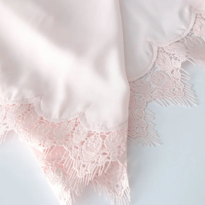 Matt Satin Lace Robe Bridesmaid Robes Women Wedding Bride Robes Bridal Robe Bathrobe White Robes Plus Size