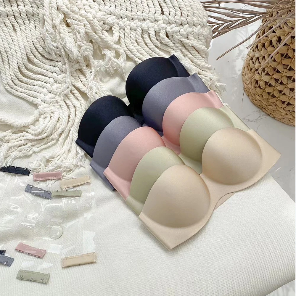 Сексуальные бюстгальтеры без бретелек невидимый бюстгальтер косточек Для