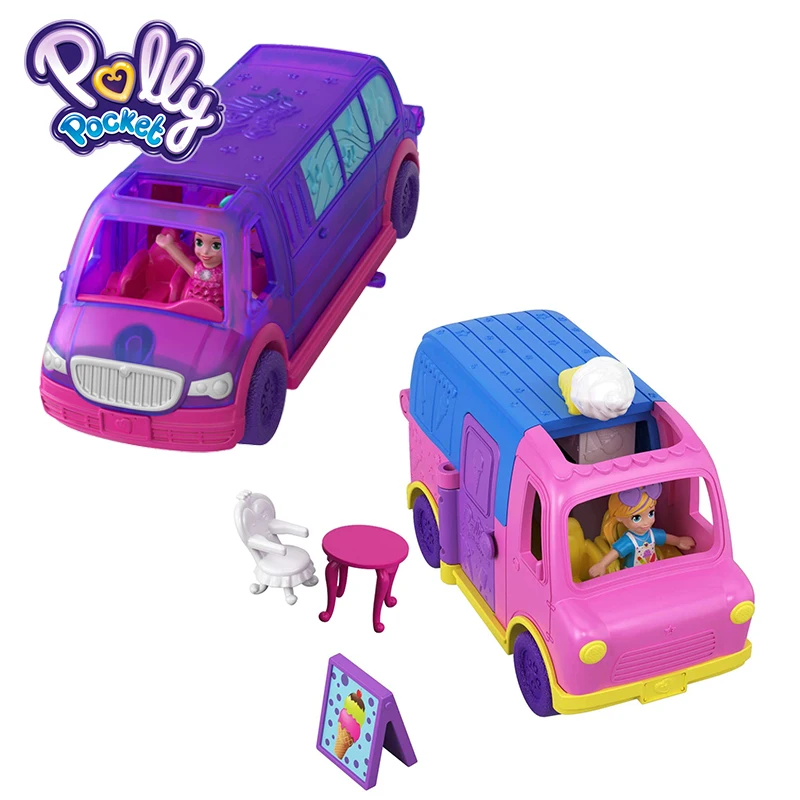 Polly Pocket Pollyville машина для мороженого мини кукла автомобиля детские игрушки