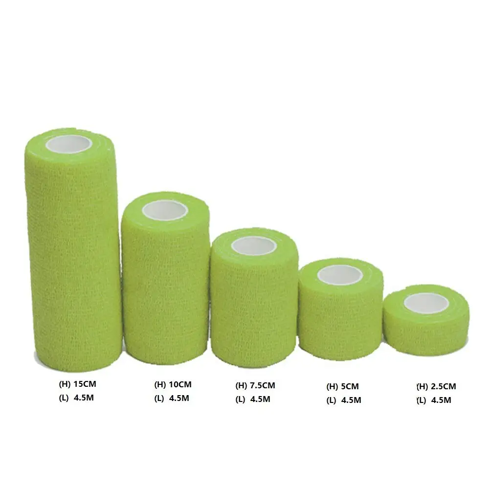 Fluorescent green 6 упаковок, самоклеящаяся лента, Водонепроницаемая дышащая эластичная связывающая лента для первой помощи, медицинская терапия - Цвет: Fluorescent green