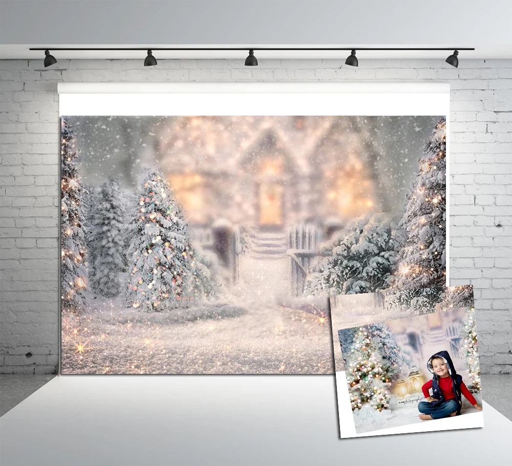 Рождественский фон для украшения вечеринки HUAYI виниловый фото стенд|Фон