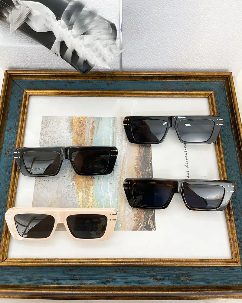 

2021 Fashion New Acetate Rectangle Frames Women's Sungalsses Signature s2u Luxury UV400 Eyeglasses Vintage Lady Eyewears