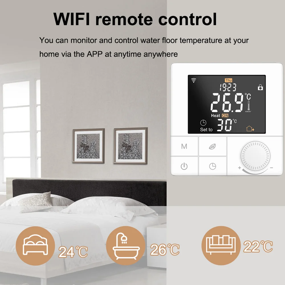 Терморегулятор для умного дома Tuya Alexa регулятор температуры воды/теплого