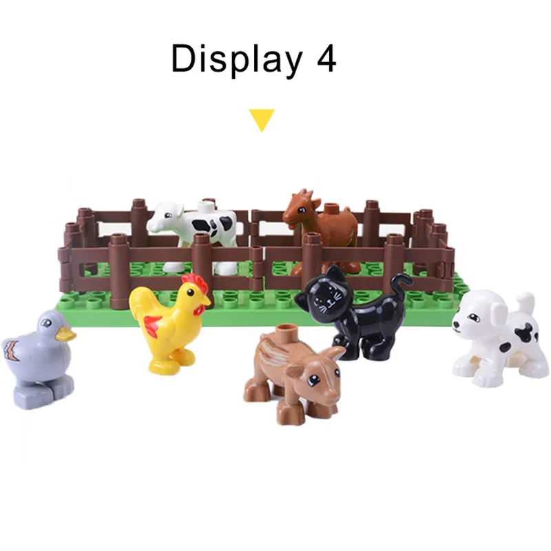 Duplos Animals series Model Figures Jurassic Dinosaur World Big Large particle building blocks brick Toys For childrens | Игрушки и