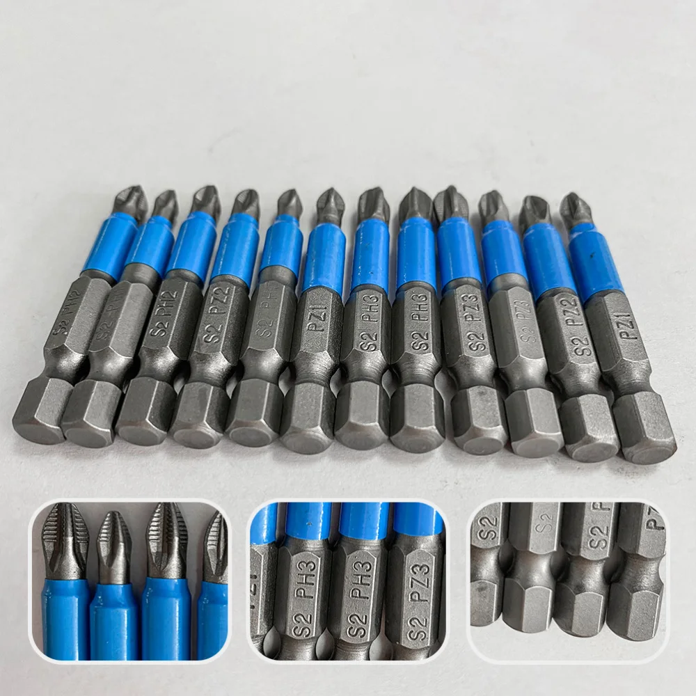 

12Pcs Screwdriver Bit Steel Screw Head Practical Electric Screwdriver Accessory