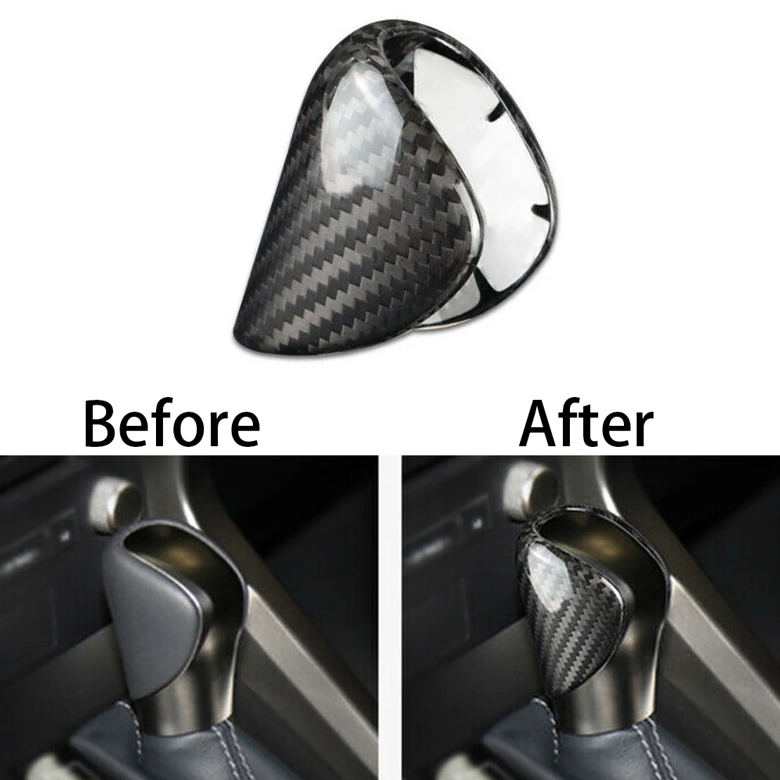 

Car Gear Shift Knob Shifter Head Cover Trim Black Carbon Fiber Fit For Lexus ES300h ES350 GS200t GS350 GS450h NX NX200t NX300h
