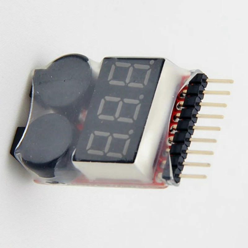 2-в-1 тестер напряжения аккумулятора низковольтный зуммер сигнализации 1-8S