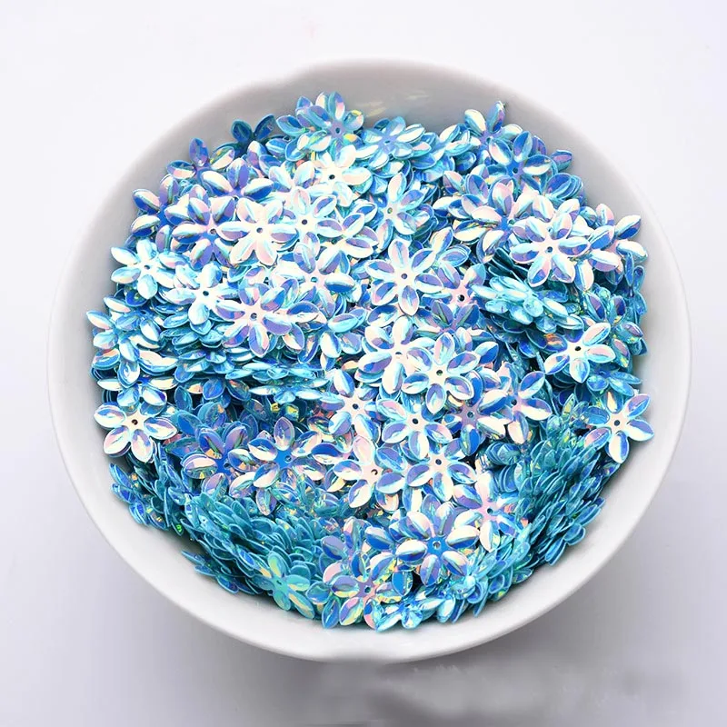 Золотые блестящие бусины 15 мм шестиконечные блестки в форме сливы аксессуары для