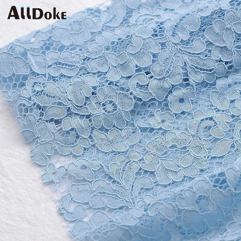 

ALLDOKE blue lace hollow out blouse women summer stand sleeveless tops shirt femme sexy party bow ladies blouses blusas