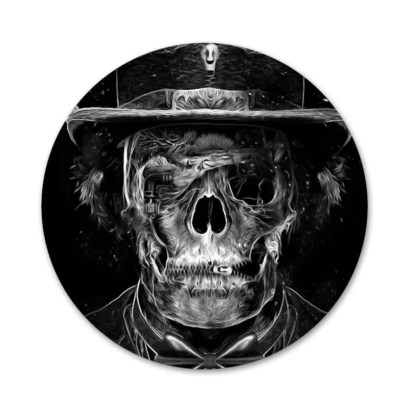 Мрачный Жнец Череп Значок на булавке значок декоративные Броши Металлические