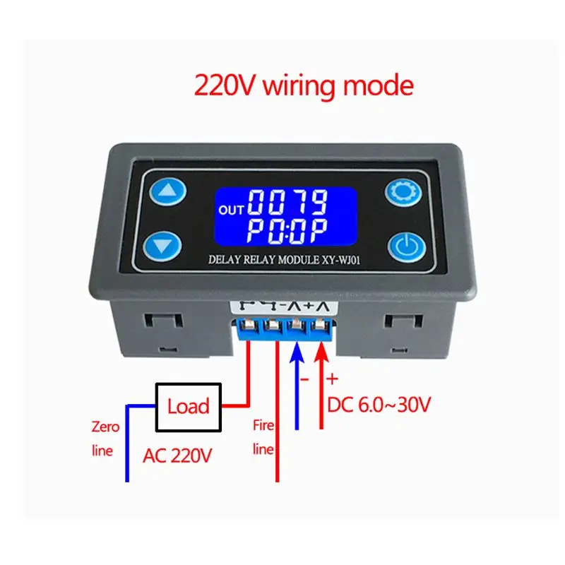 

XY-WJ01 Delay Relay Module With Digital LED Dual Display Cycle Timing Circuit Switch 425D