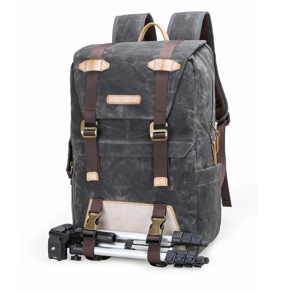 Батик холст + туман воск кожа фотография камера сумка ретро водонепроницаемый