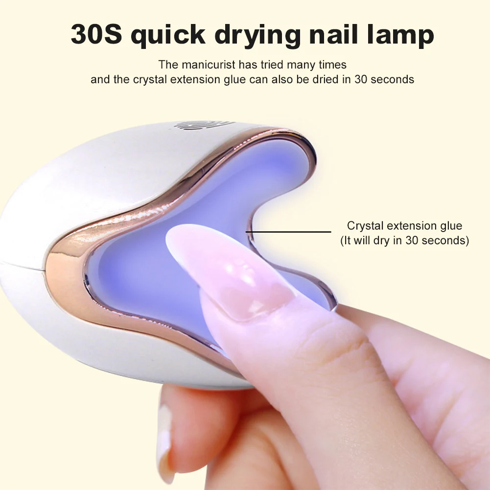 

UV/LED Nail Lamp Rechargeable Nail Gel Polish Dryer Fast Curing for Acrylic Crystal Extension Glue Manicure Tool