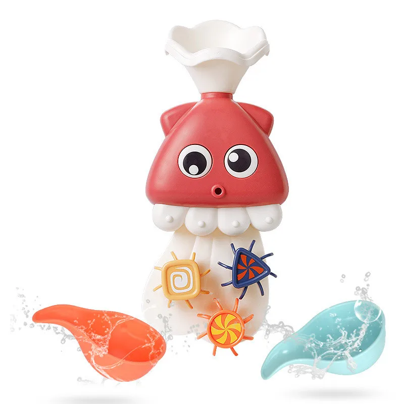Electric Inductive Water Spray Tool Toy Ball with Light Music Bathroom Bathtub Swim Baby Bath Toys for Toddler Infant Children - Цвет: G