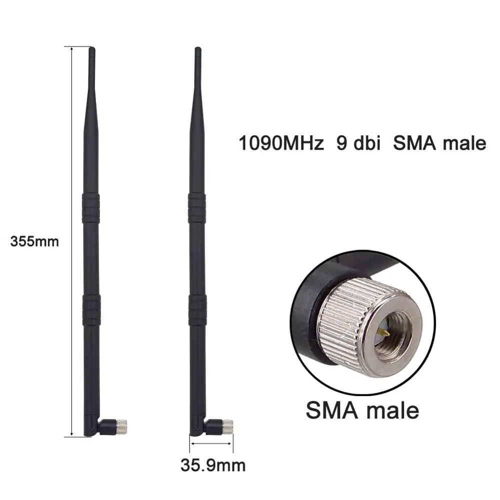 5 шт./лот 10 dbi 1090 МГц антенна ADS-B/TCAS/SSR SMA адаптер Усилитель сигнала 375 мм | Мобильные