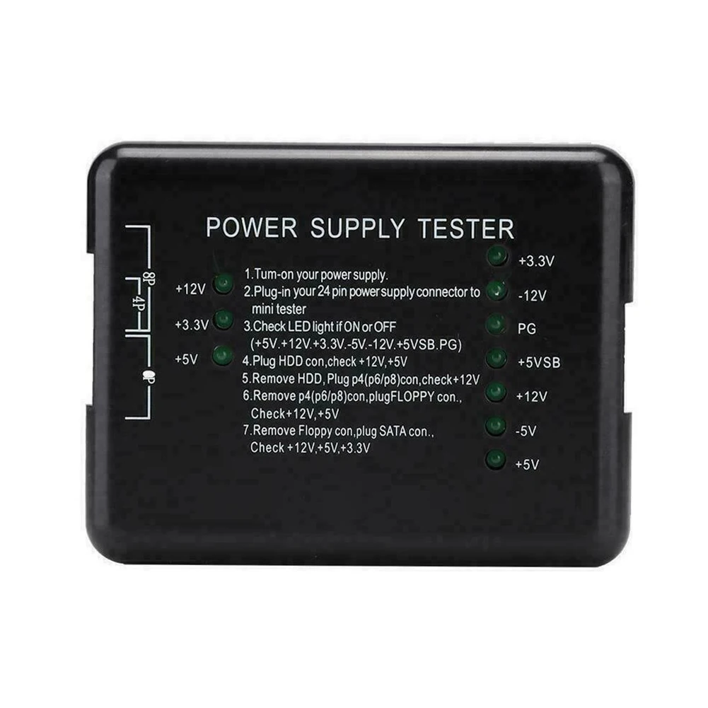 Проверка 12V 5V 3 V PSU ATX тестер источника питания светодиодный точный компьютерный