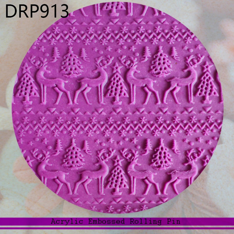 Рождественская Скалка с тиснением для выпечки печенья лапши гравировки помадки