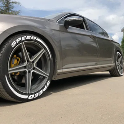 

Tire Stickers on the Car Rubber Tire Letterings White DIY Car Tuning Decals Letter Sticker Permanent Rubber Wheels 3D Logo