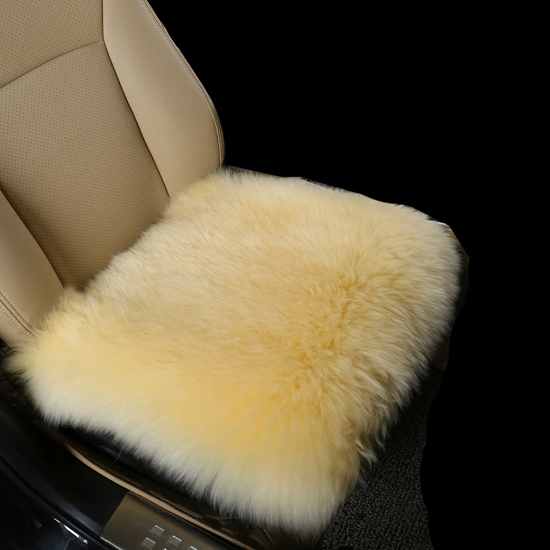 Winter wool pad Поясничная универсальная массажная подушка дышащий коврик Автомобильная проволоки для сидений Подушка классная Подушка Авто аксессуары - Название цвета: Winter wool pad
