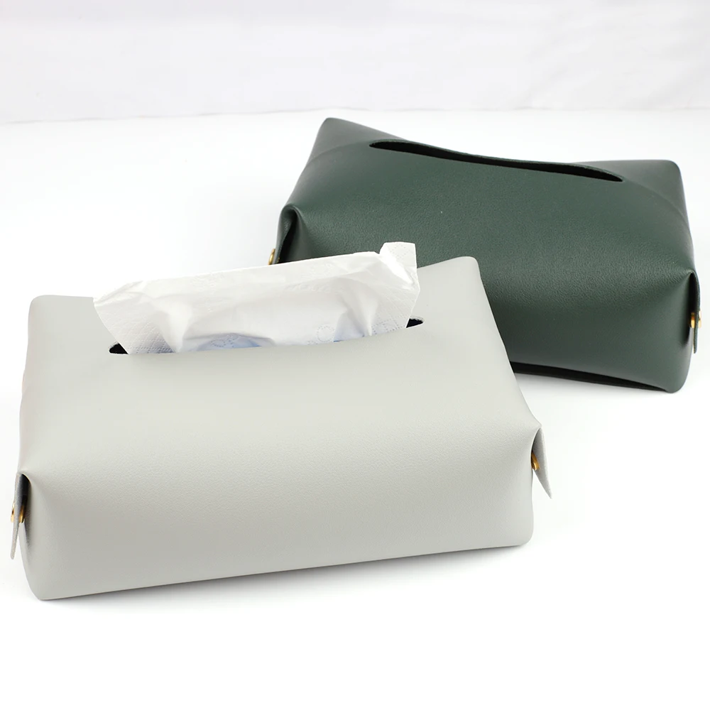 

PU Leather Tissue Holder Tissue Box Car Toilet Simple Waterproof Storage Box Living Room Creative Cute Ins Creative Simplicity