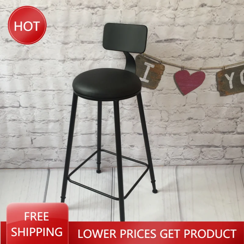 Nordic Iron Bar Chair Minimalist Luxury Waiting Chairs Bar Kitchen Leisure Industrial Dining Room Cadeiras De Jantar Bar Stools ins nordic livingroom chairs wrought iron backrest dining chair modern minimalist luxury leisure bar table and chair combination