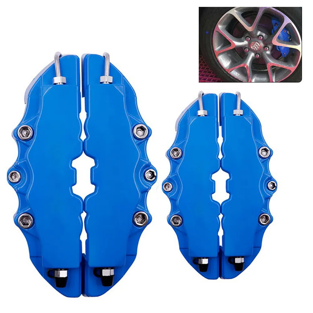 

Blue Brake Caliper Covers Front And Rear Universal Car BIG & MEDIUM 4pcs